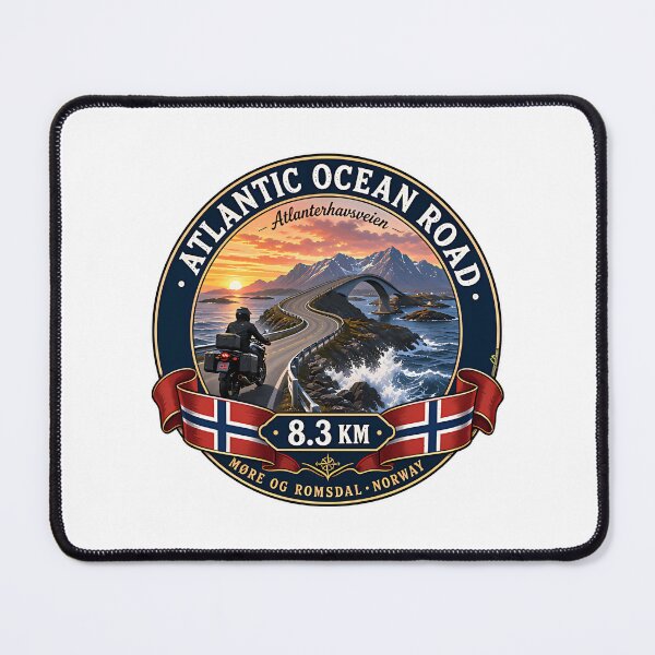 Item preview, Atlantic Ocean Road Norway Atlanterhavsvegen Sticker Tshirt 069 designed and sold by yulnsjo.