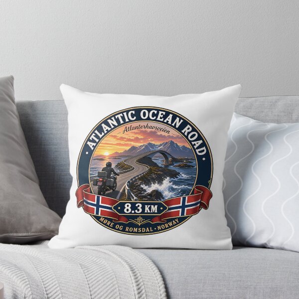 Item preview, Atlantic Ocean Road Norway Atlanterhavsvegen Sticker Tshirt 069 designed and sold by yulnsjo.