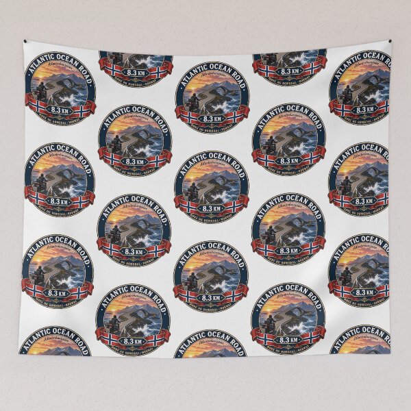 Item preview, Atlantic Ocean Road Norway Atlanterhavsvegen Sticker Tshirt 069 designed and sold by yulnsjo.