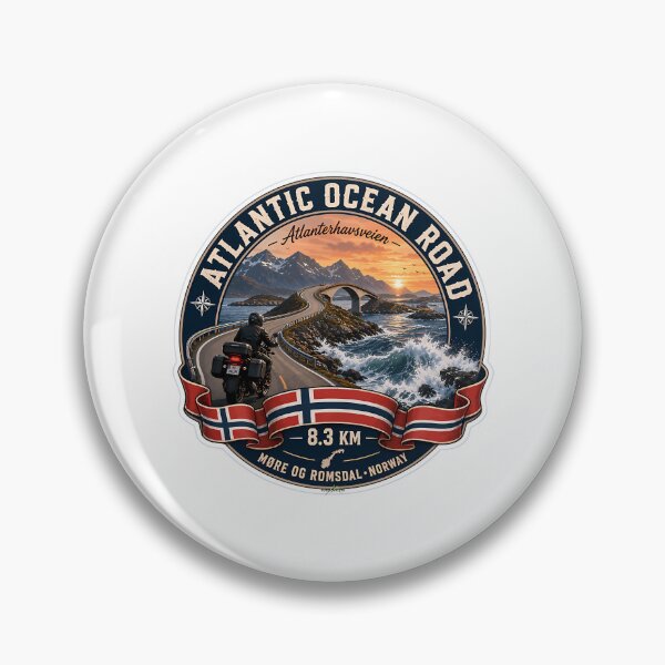 Item preview, Atlantic Ocean Road Norway Atlanterhavsvegen Sticker Tshirt 07 designed and sold by yulnsjo.