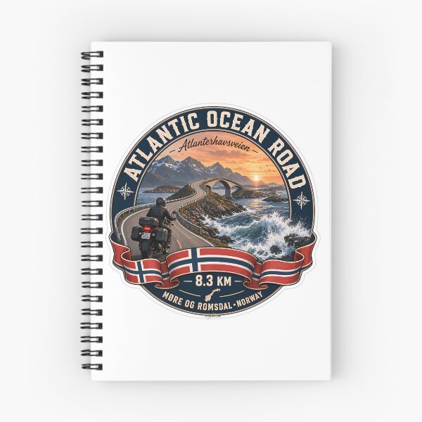 Item preview, Atlantic Ocean Road Norway Atlanterhavsvegen Sticker Tshirt 07 designed and sold by yulnsjo.