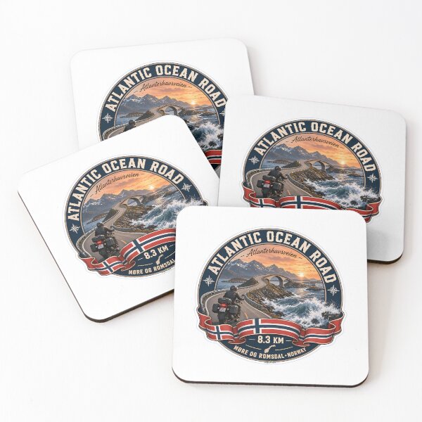 Item preview, Atlantic Ocean Road Norway Atlanterhavsvegen Sticker Tshirt 07 designed and sold by yulnsjo.
