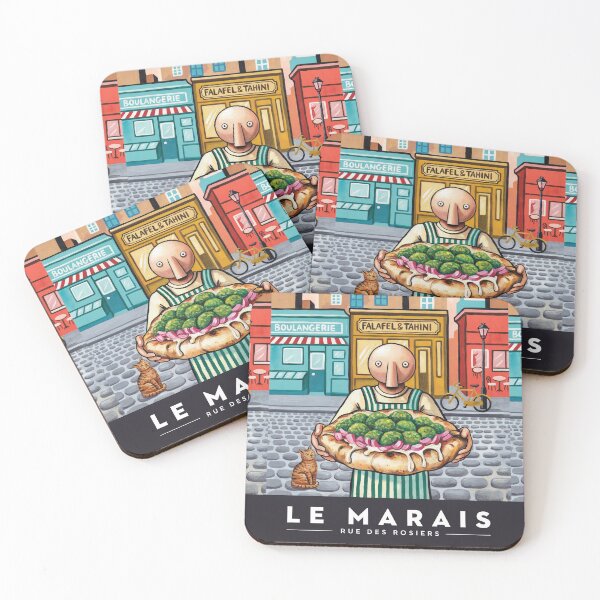 Item preview, Le Marais Paris Vintage Travel Poster - French Art Print designed and sold by LeQuirks.