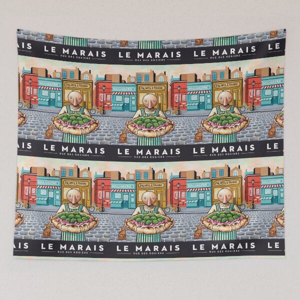 Item preview, Le Marais Paris Vintage Travel Poster - French Art Print designed and sold by LeQuirks.