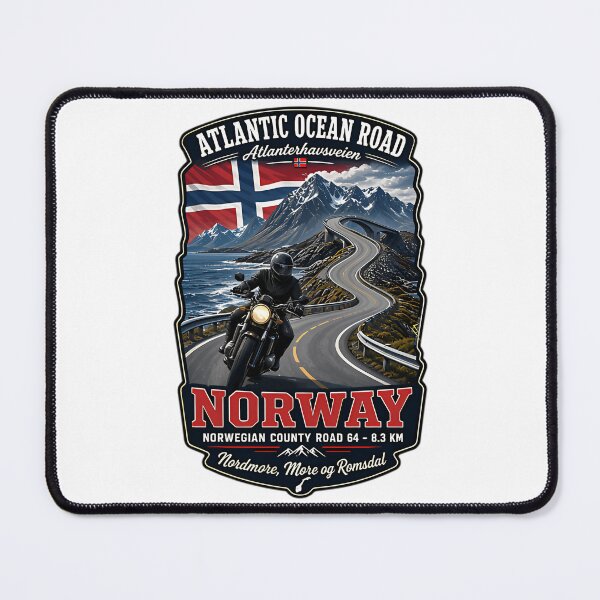 Item preview, Atlantic Ocean Road Norway Atlanterhavsvegen Sticker Tshirt 08 designed and sold by yulnsjo.