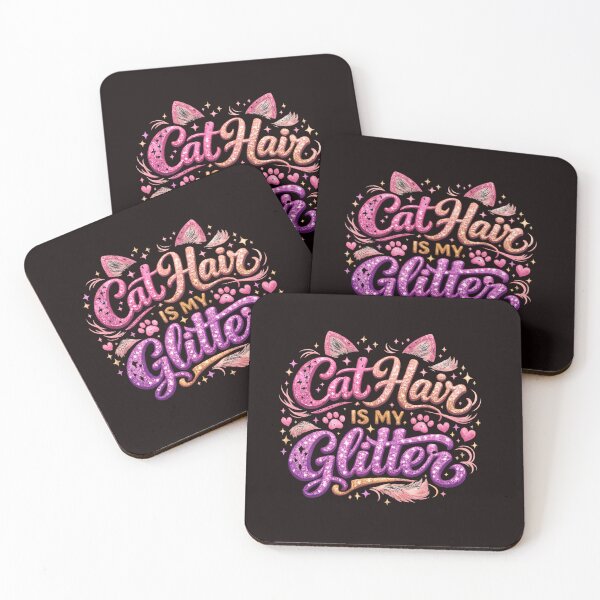 Item preview, Cat Hair Is My Glitter Funny Cat Lover Sparkle Design designed and sold by WHDProduction45.