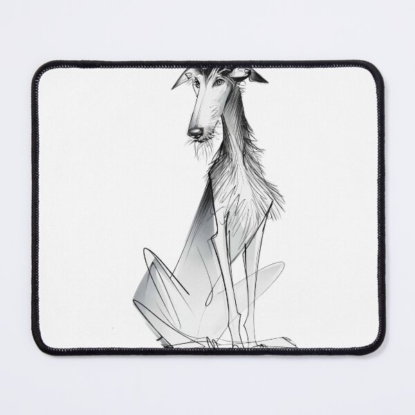 Item preview, Scottish deerhound simple lines designed and sold by aghnadarragh.