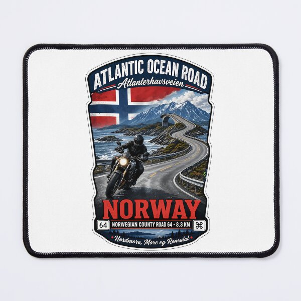 Item preview, Atlantic Ocean Road Norway Atlanterhavsvegen Sticker Tshirt 10 designed and sold by yulnsjo.