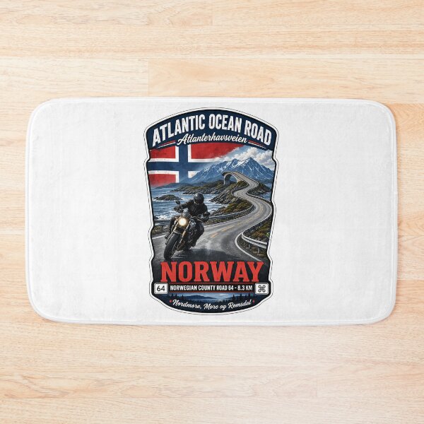 Item preview, Atlantic Ocean Road Norway Atlanterhavsvegen Sticker Tshirt 10 designed and sold by yulnsjo.