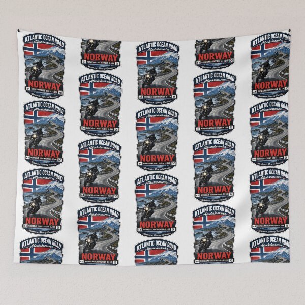 Item preview, Atlantic Ocean Road Norway Atlanterhavsvegen Sticker Tshirt 10 designed and sold by yulnsjo.