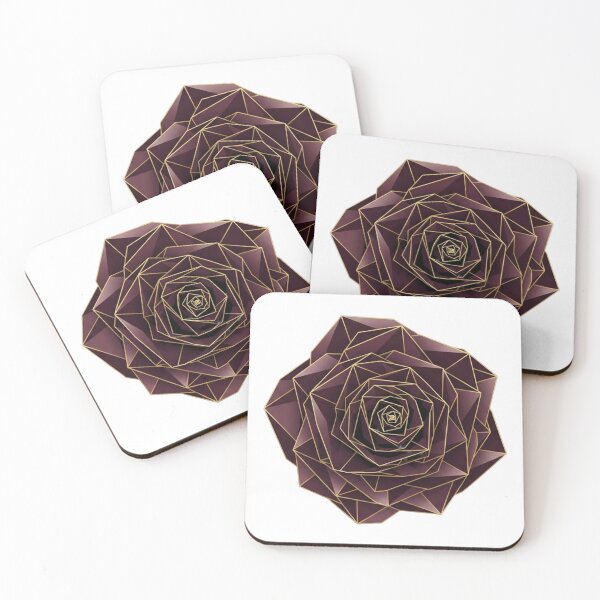 Item preview, Geometric Luxury Dark Red Rose Vector designed and sold by Dzblack.