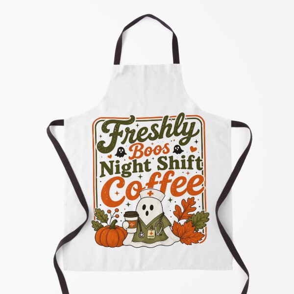 Item preview, Funny Freshly Boos Night Shift Coffee Nurse Halloween Ghost Vintage designed and sold by SARAGOZ.