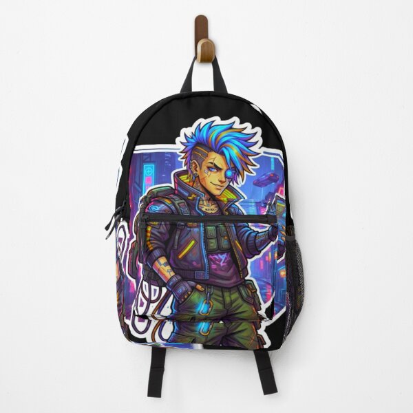 Item preview, Cyberpunk Hacker Neon Future Tech Character Sticker designed and sold by ExploreAura Studio.