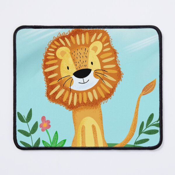 Item preview, Cute Smiling Lion Illustration | Kawaii Safari Animal Art | Nursery Wall Art | Whimsical Jungle Sticker | Kids Room Decor designed and sold by MixedMuse24.