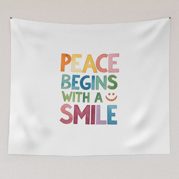 Item preview, Peace begins with a smile designed and sold by nimmitrends.