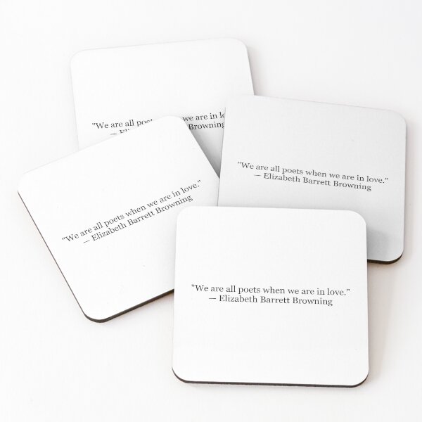 Item preview, Elizabeth Barrett Browning "We Are All Poets When We Are in Love" Quote | Romantic Poetry Typography | Literary Art Gift designed and sold by The Prose Atelier.