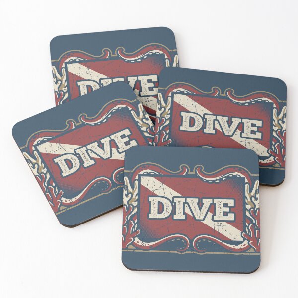 Item preview, Vintage Scuba Dive Flag Kraken Tentacles Nautical Graphic designed and sold by KiwiRider.