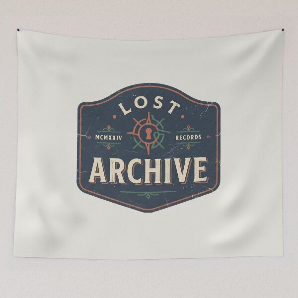 Item preview, Vintage Lost Archive Records - Retro Compass Badge designed and sold by Zazz Lee.