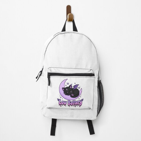 Item preview, Low Battery Pastel Goth Kitten Sleeping Bat designed and sold by chattsuede.