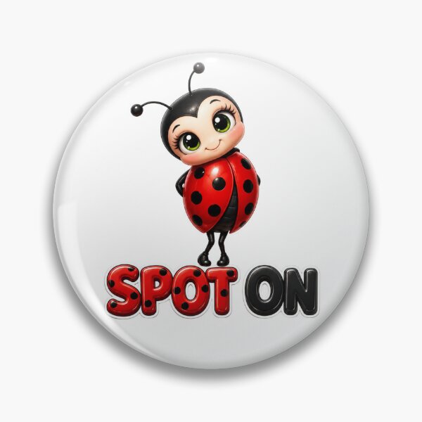 Item preview, Spot On Cute Ladybug, Adorable Lucky Ladybug Illustration with Positive Pun Sticker designed and sold by RoPrincess.