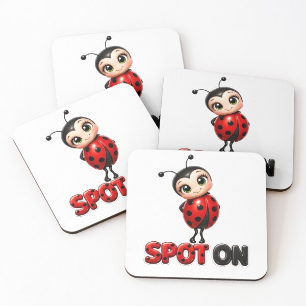 Item preview, Spot On Cute Ladybug, Adorable Lucky Ladybug Illustration with Positive Pun Sticker designed and sold by RoPrincess.