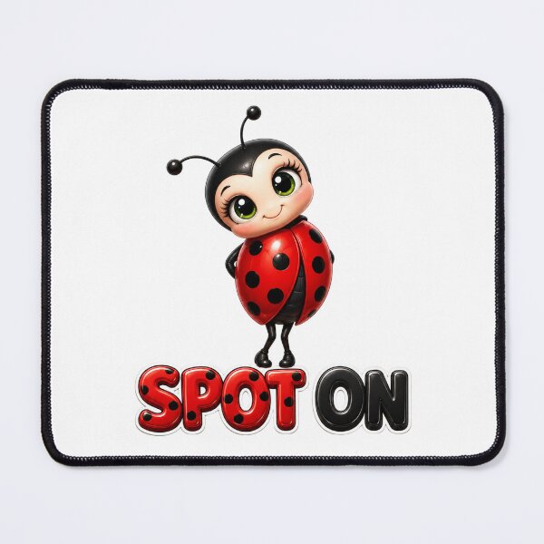 Item preview, Spot On Cute Ladybug, Adorable Lucky Ladybug Illustration with Positive Pun Sticker designed and sold by RoPrincess.