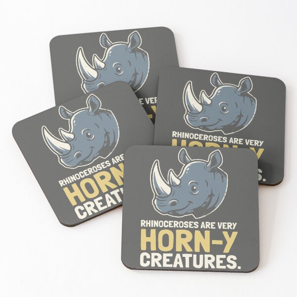 Item preview, Rhinoceroses Are Very Horny Creatures designed and sold by Amir Faysal.