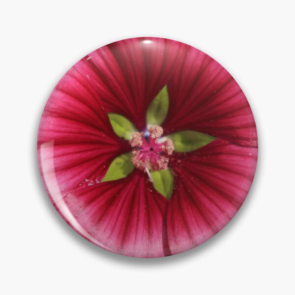 Item preview, Bright pink mallow flower - Vibrant flower photography designed and sold by Cha-s-lens.