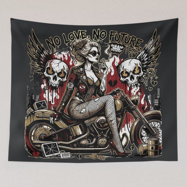 Item preview, No Future Punk Biker Woman designed and sold by Voodoo Store Paranormal Collections.