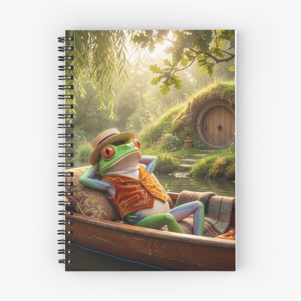Item preview, Red-Eyed Tree Frog Drifts on the River designed and sold by Tridentulus.