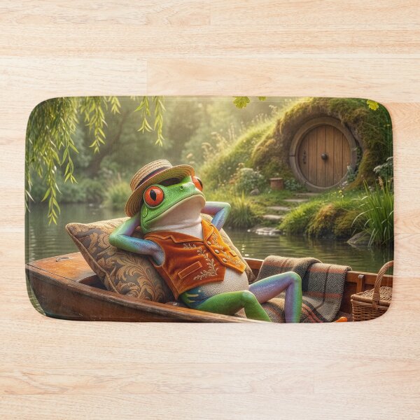 Item preview, Red-Eyed Tree Frog Drifts on the River designed and sold by Tridentulus.