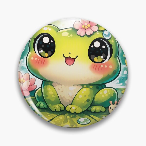 Item preview, Cute Frog Kawaii Sticker designed and sold by PixelMood90.