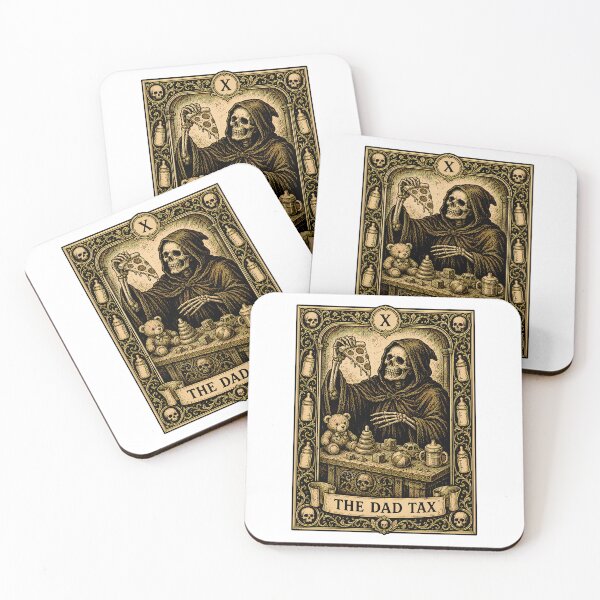 Item preview, Dad Tax Tarot Card Gothic Grim Reaper Humor designed and sold by chattsuede.