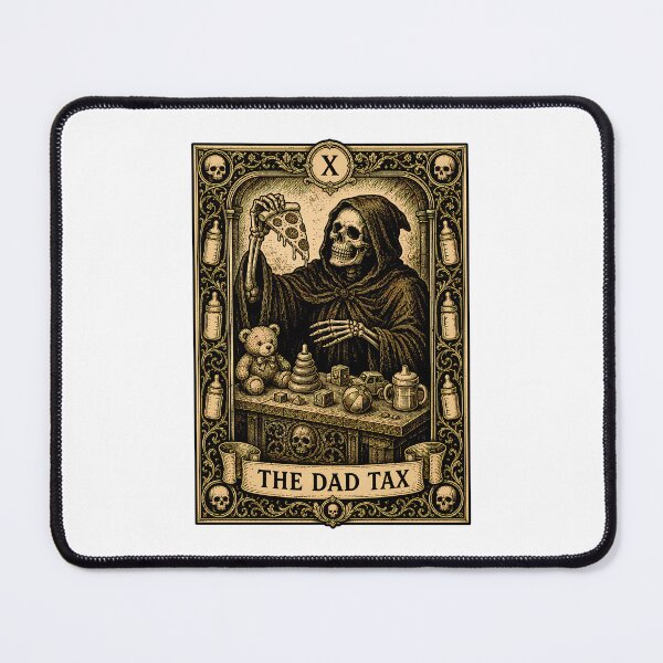 Item preview, Dad Tax Tarot Card Gothic Grim Reaper Humor designed and sold by chattsuede.