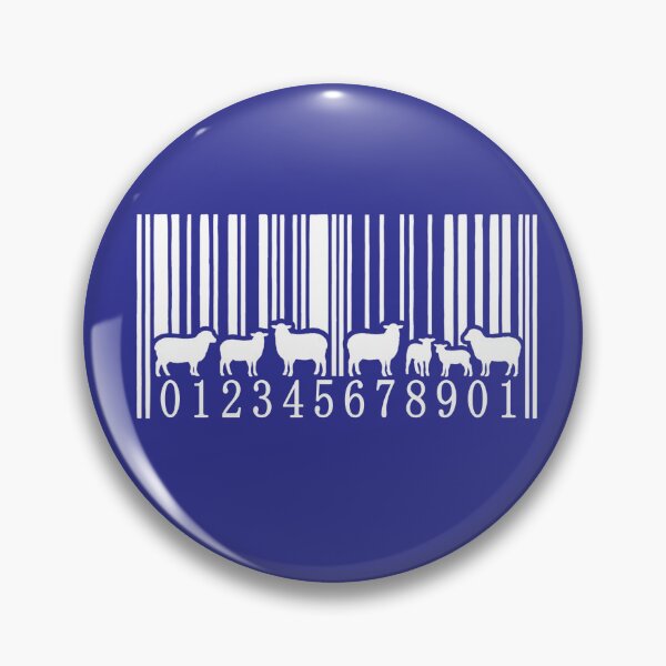 Item preview, White Barcode Sheep – Funny Farm Animal Graphic Design designed and sold by Fragmented Murmurings.