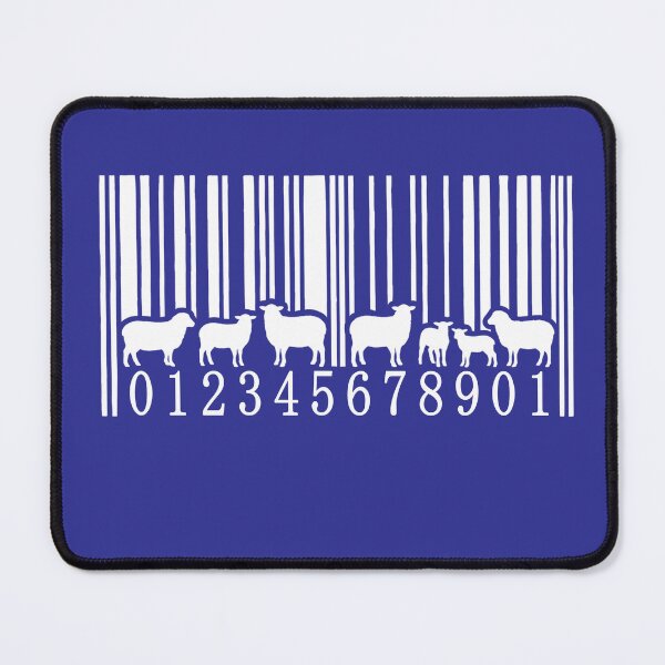Item preview, White Barcode Sheep – Funny Farm Animal Graphic Design designed and sold by Fragmented Murmurings.
