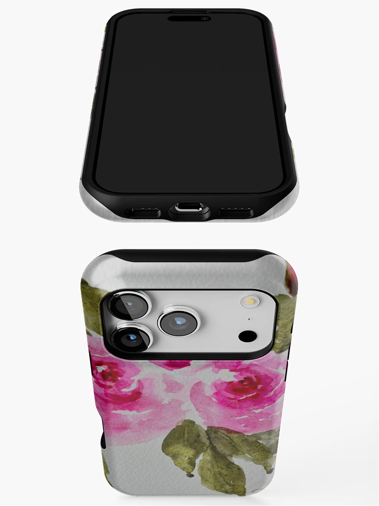 Thumbnail 3 of 4, iPhone Case, Pink Roses designed and sold by PaintyCreator.