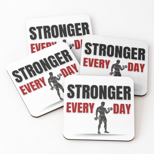 Item preview, Stronger Every Day | Motivational Gym Quote Design designed and sold by amarprints.