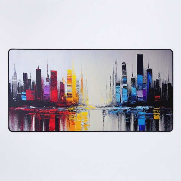 Item preview, Abstract City Skyline | Modern Urban Reflection | Colorful Contemporary Art designed and sold by GSizzle1.