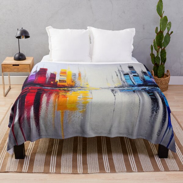 Item preview, Abstract City Skyline | Modern Urban Reflection | Colorful Contemporary Art designed and sold by GSizzle1.