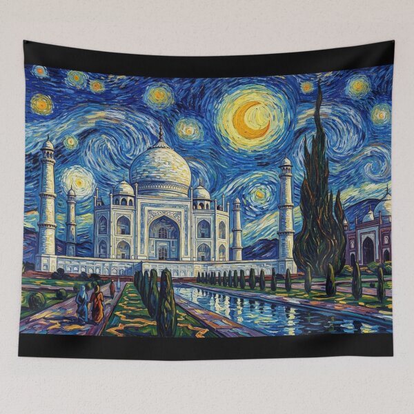 Item preview, A Starry Night Over the Taj Mahal designed and sold by NineSevenFour.