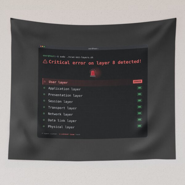 Item preview, It's always the Layer 8 problem. designed and sold by Robs-IT-Ecke.