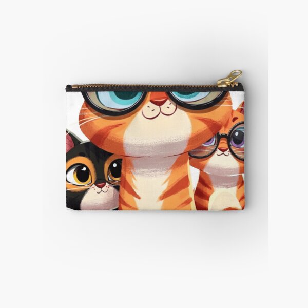 Item preview, Three adorable kittens with round glasses designed and sold by norachiang.