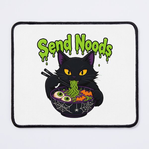 Item preview, Send Noods Ramen Kitty Spooky Halloween Noodle Bowl designed and sold by chattsuede.