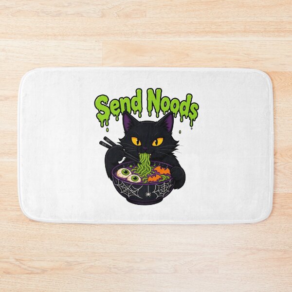 Item preview, Send Noods Ramen Kitty Spooky Halloween Noodle Bowl designed and sold by chattsuede.