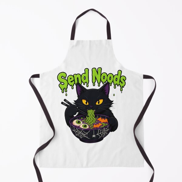 Item preview, Send Noods Ramen Kitty Spooky Halloween Noodle Bowl designed and sold by chattsuede.