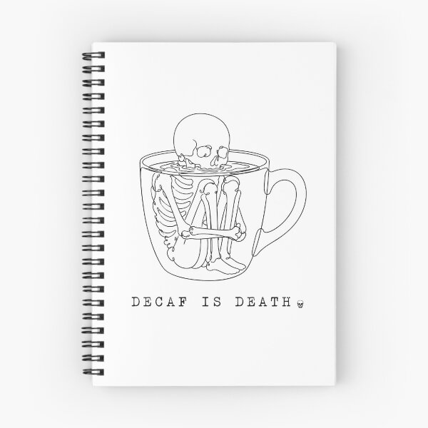 Item preview, Decaf Is Death Skeleton Dark Humor Minimalist Coffee designed and sold by chattsuede.