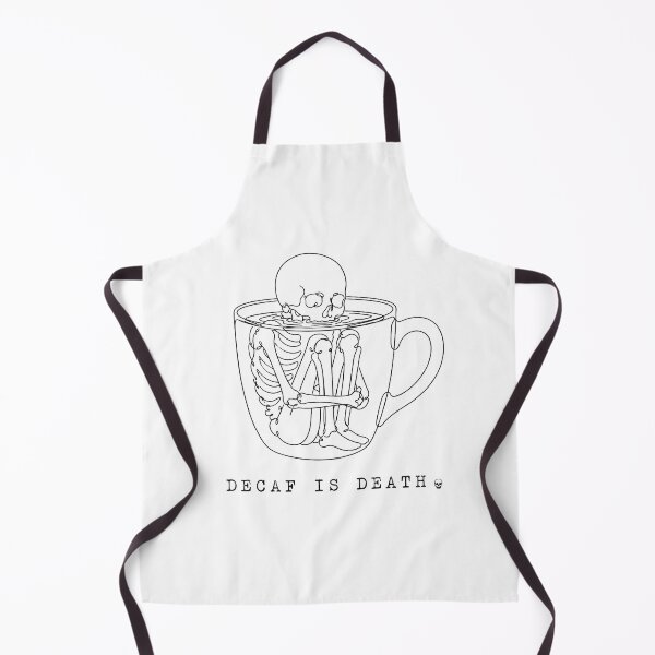 Item preview, Decaf Is Death Skeleton Dark Humor Minimalist Coffee designed and sold by chattsuede.