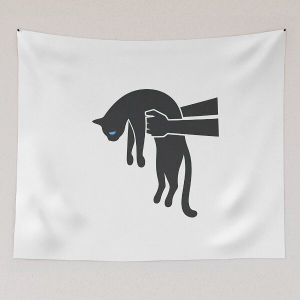 Item preview, Liquid Black Kitty Silhouette With Glowing Eye designed and sold by chattsuede.