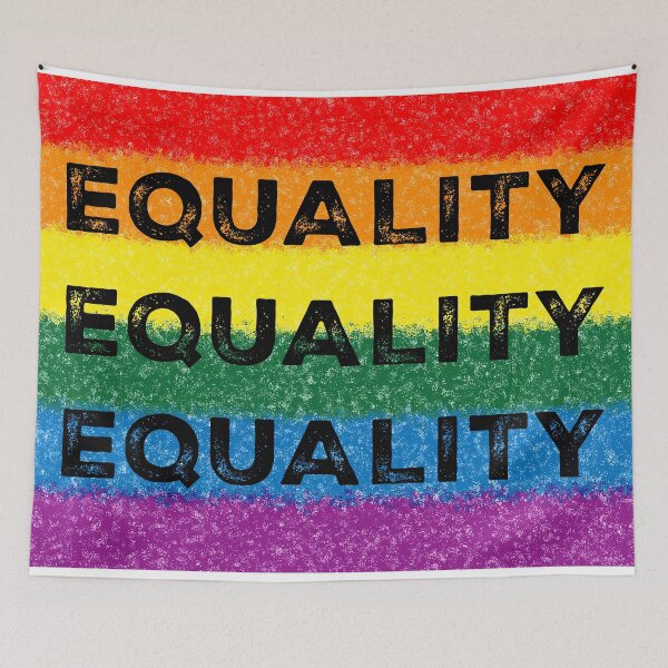 Item preview, Equality - Gay Pride Rainbow Flag designed and sold by Qweird Artistry.